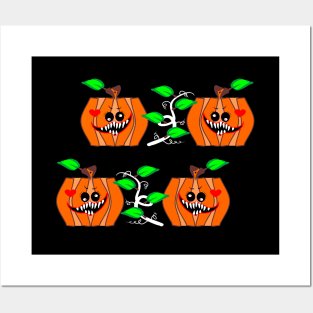 Pumpkin Party Black Posters and Art